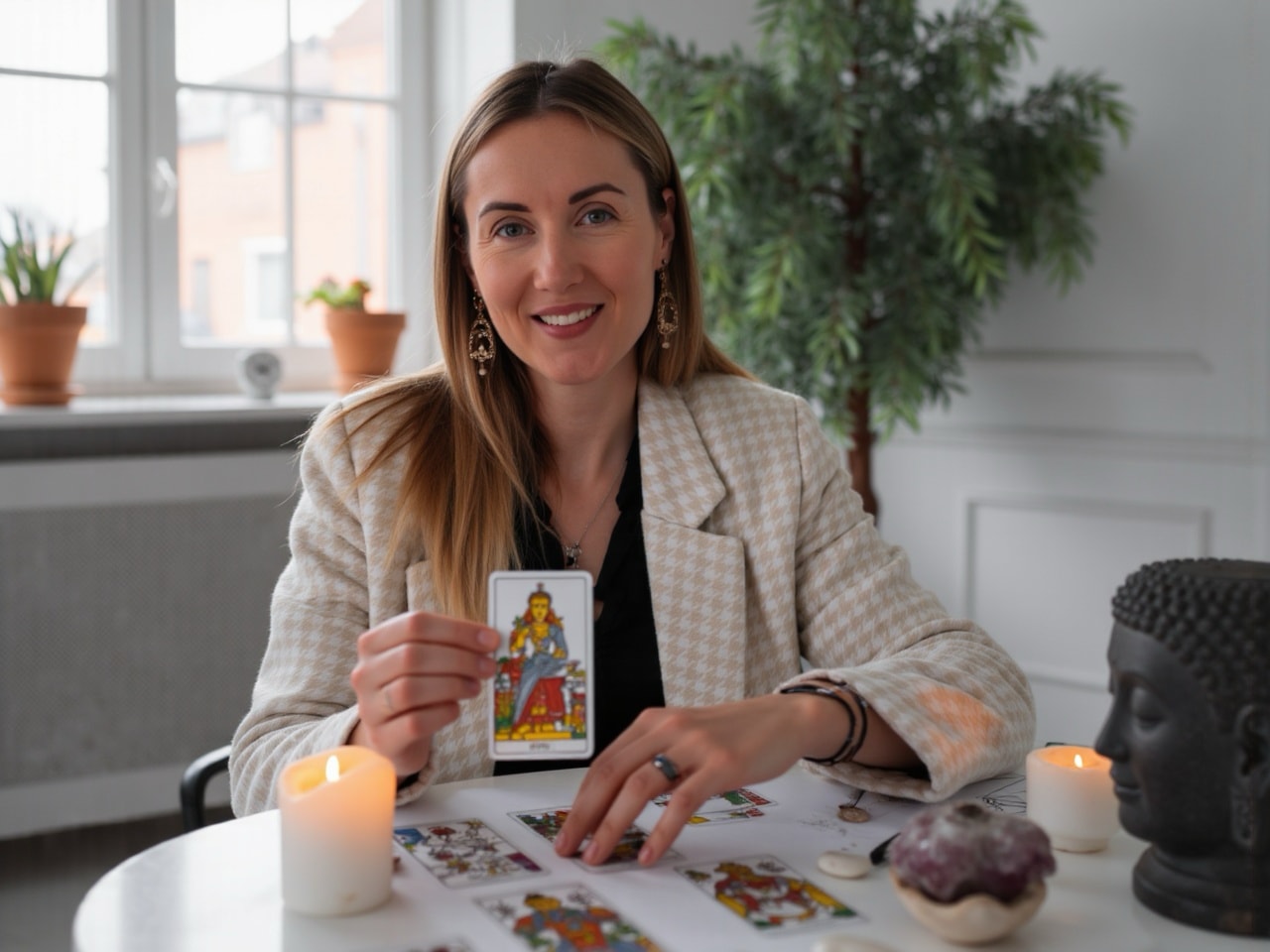 Foto personal de Koral, sonriendo en un entorno natural y luminoso